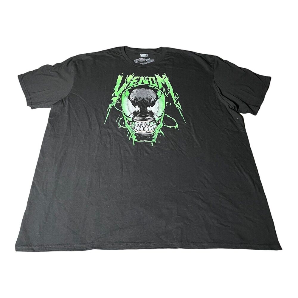 Marvel: 'Oozy Venom' Comic Style Art 100% Cotton Black T-Shirt Men’s Size 3XL